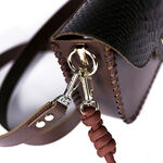 Sac Craie West Cuir Python Choco (photo 1/3)