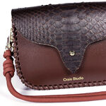 Sac Craie West Cuir Python Choco (photo 2/3)