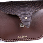 Sac Craie West Cuir Python Choco (photo 3/3)