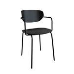 Chaise Bois Métal Hübsch Arch - Noir (photo 4/9)