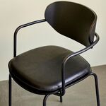 Chaise Bois Métal Hübsch Arch - Noir (photo 2/9)