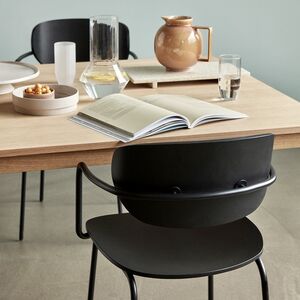 Chaise Bois Métal Hübsch Arch - Noir (photo 1/9)