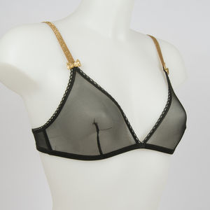 Soutien gorge Momoni Résille Lurex - Kaki (photo 1/3)