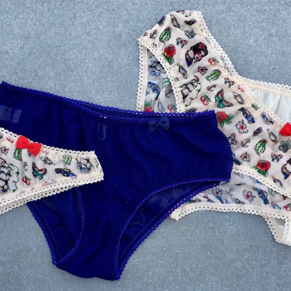 Culotte Momoni Résille - Blu (photo 1/3)