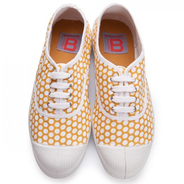 Tennis Bensimon Enfant - Lacet Colorspots Jaune (photo 1/3)