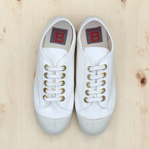 Tennis Bensimon Lacet - Romy Golden Eyelet Blanche (photo 1/7)