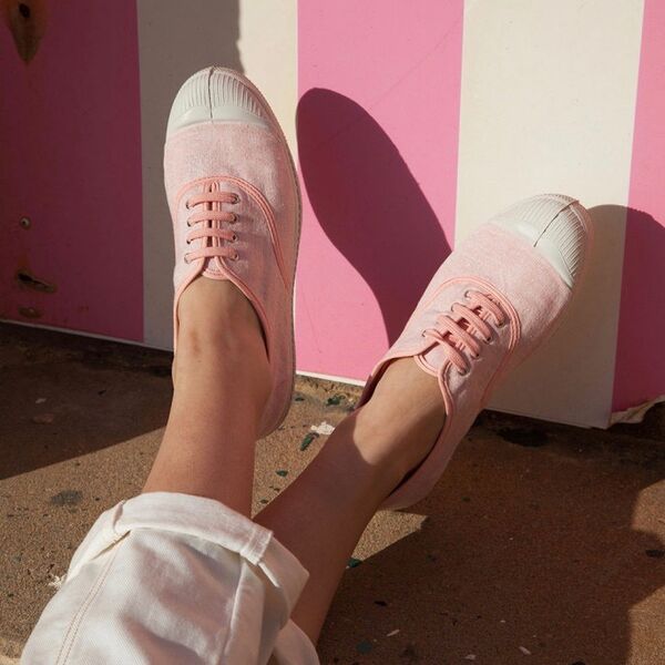 Tennis Bensimon Lacet - Shiny Linen rose (photo 1/3)