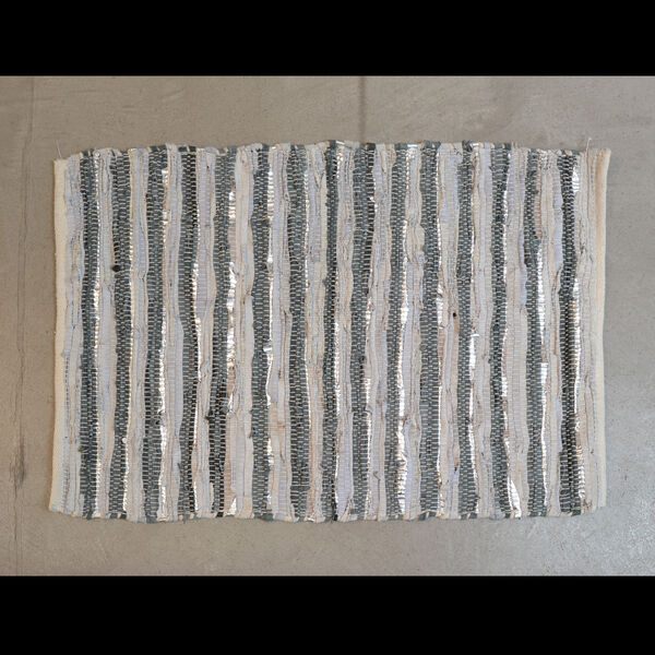 Tapis cuir Nor 60 x 90 - Gris &amp; argent (photo 1/1)