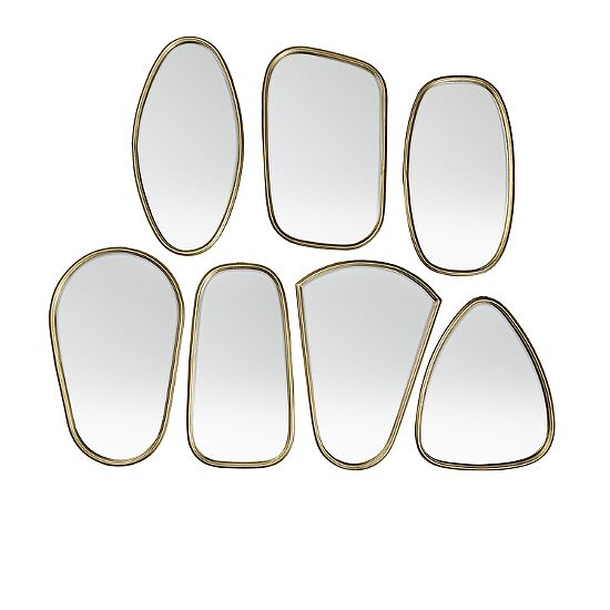 Miroir ART laiton série de 7 pièces (photo 1/2)