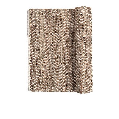 Tapis Zigzag cuir/coton 70x140 - Camel (photo 1/1)