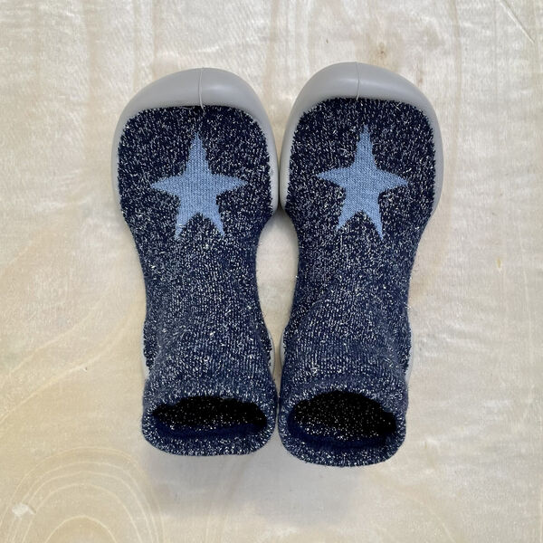 Chaussons Collégien - Etoile Lurex Bleu (photo 1/4)