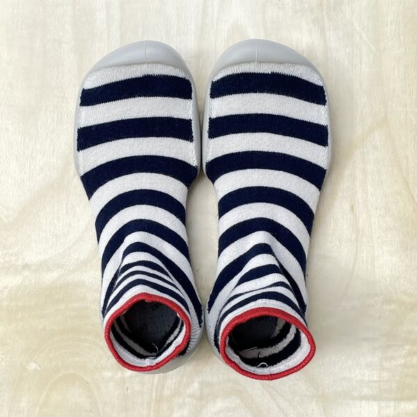 Chausson Collegien - Rayure Blanc / Bleu (photo 1/3)