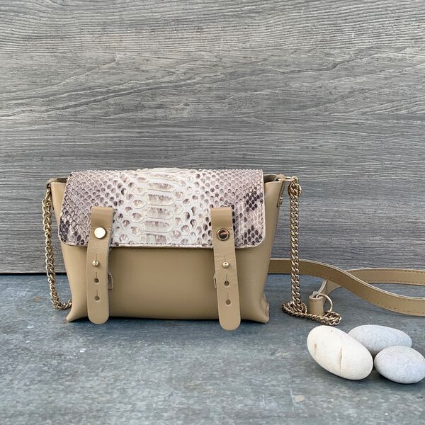 Sac Craie Petite Etude - Cuir Python (photo 1/4)