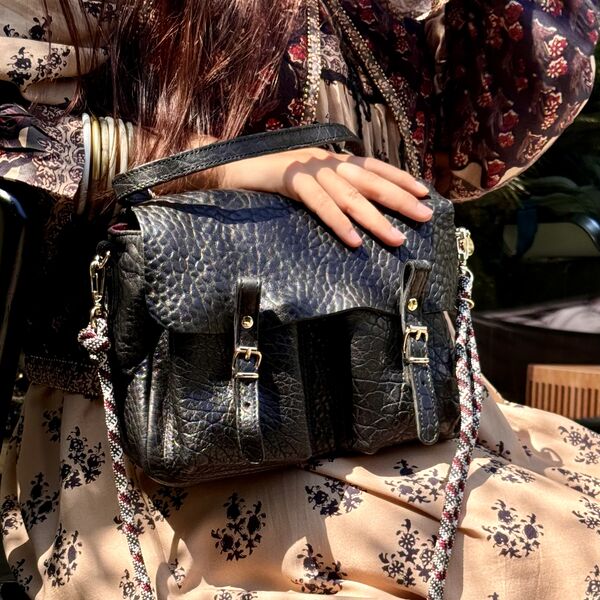 Sac Craie - Mini Maths Cuir Bubble Noir (photo 1/7)