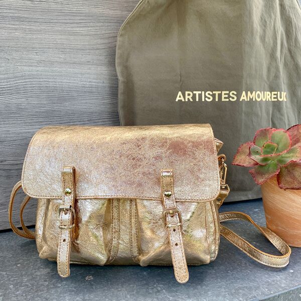 Sac Craie Mini Maths Cuir - Poudre Or (photo 1/3)