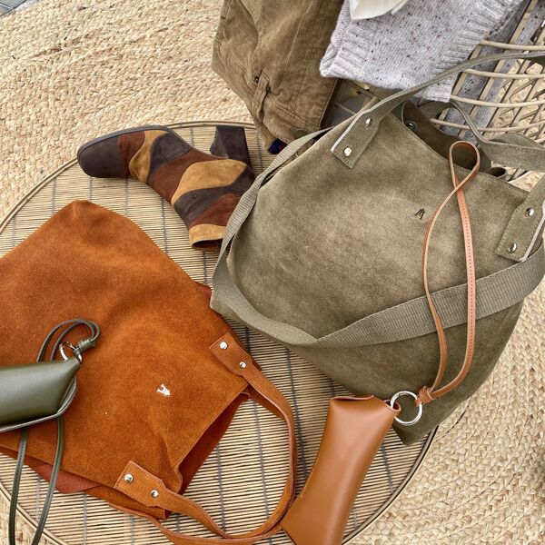 Sac Craie Ruban Cuir Velours (photo 1/6)