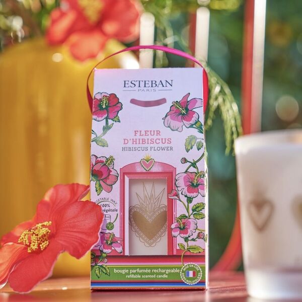 Fleurs d'hibiscus - Bougie déco parfumée (photo 1/3)
