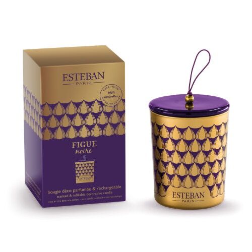 Figue noire - Bougie déco parfumée rechargeable (photo 1/1)