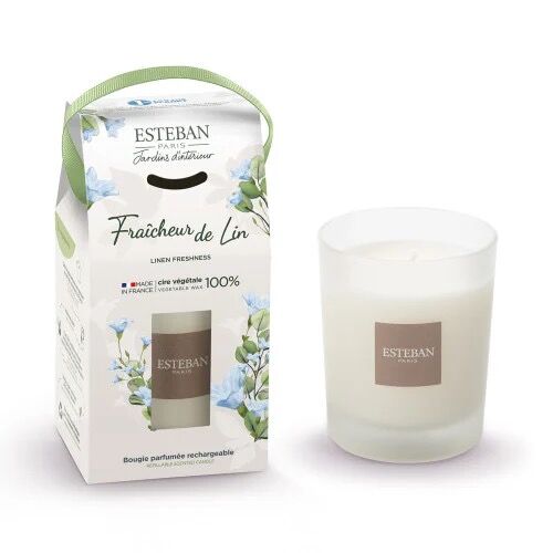 Fraicheur de lin - Bougie déco parfumée rechargeable (photo 1/1)