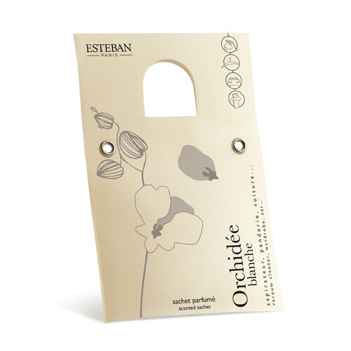 Orchidée blanche sachet poudre parfumée (photo 1/1)