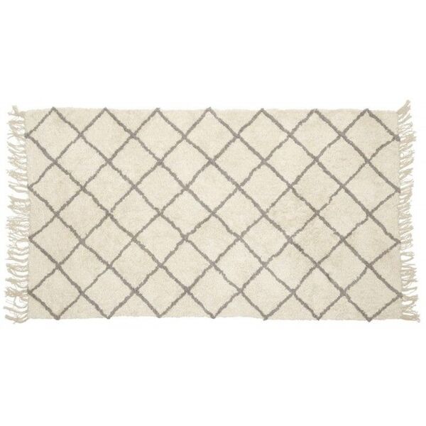 Tapis Coton - Ecru/Gris 90x150cm (photo 1/2)