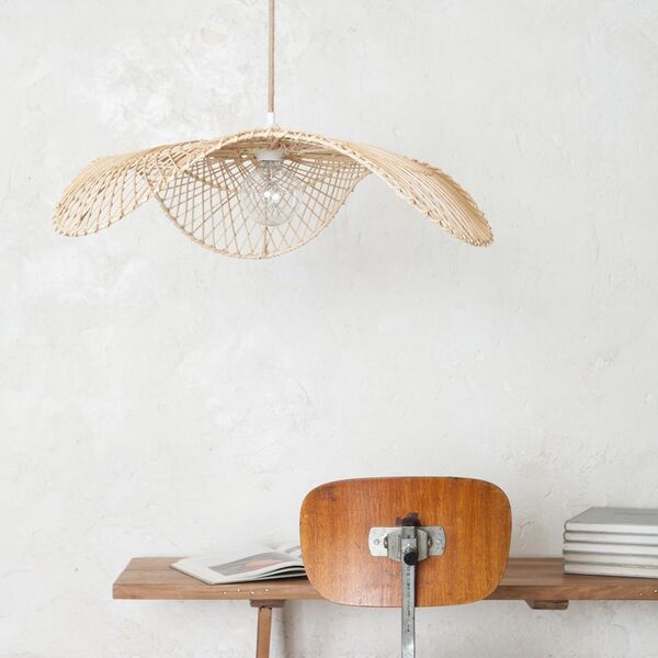 Lampe Suspension - Rotin Papillon D.60 / H.15 (photo 1/4)