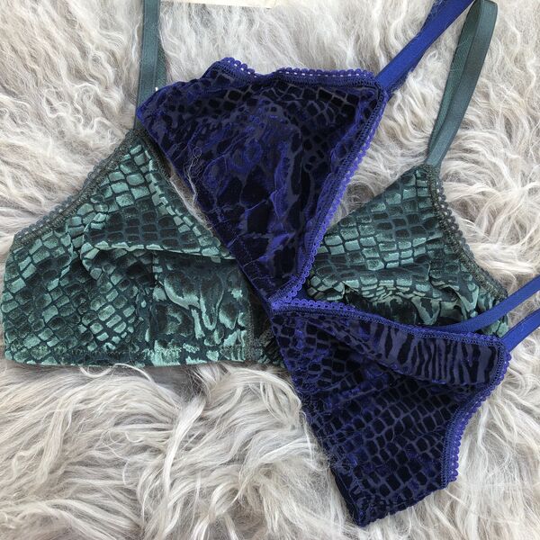 Soutien gorge Momoni - Velour Reptile (photo 1/7)