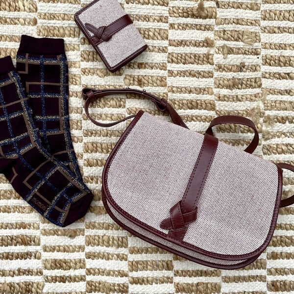 Sac Petite Mendigote - Sedro Toile Bordeaux (photo 1/6)