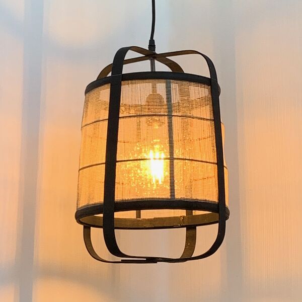 Suspension Lanterne Bamboo - Noir (photo 1/5)