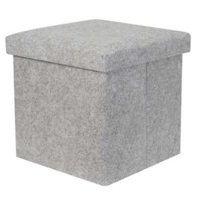 Coffre pouf gris clair (photo 1/1)