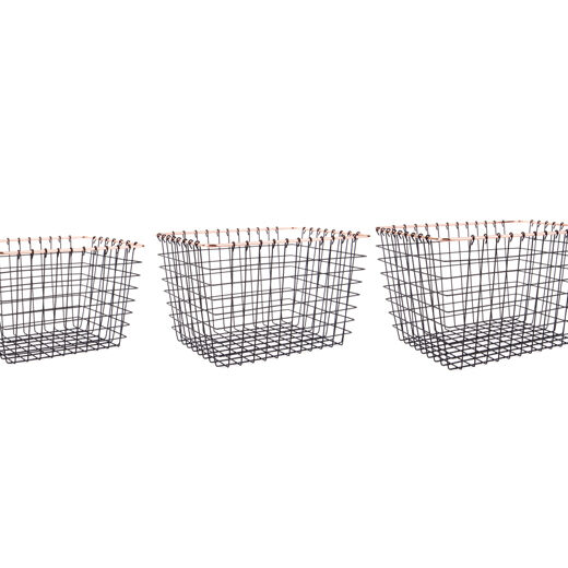 Panière fil Accents - set de 3 (photo 1/6)