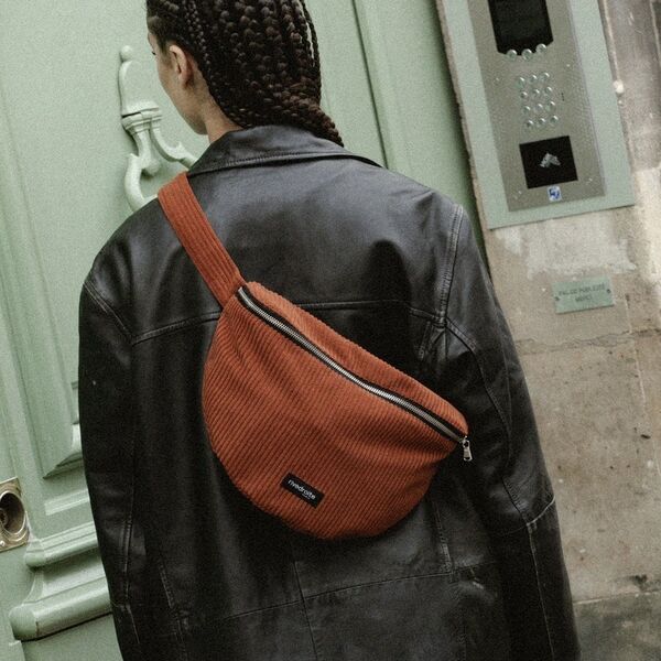 Sac Rivedroite Paris -  Banane Custine XL Velours (photo 1/6)
