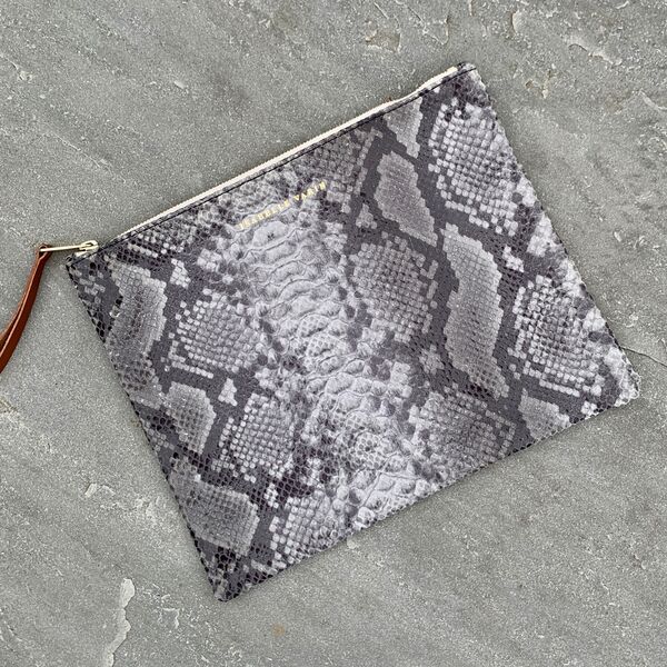 Trousse Isabelle Varin - Luna Reptile gris (photo 1/4)
