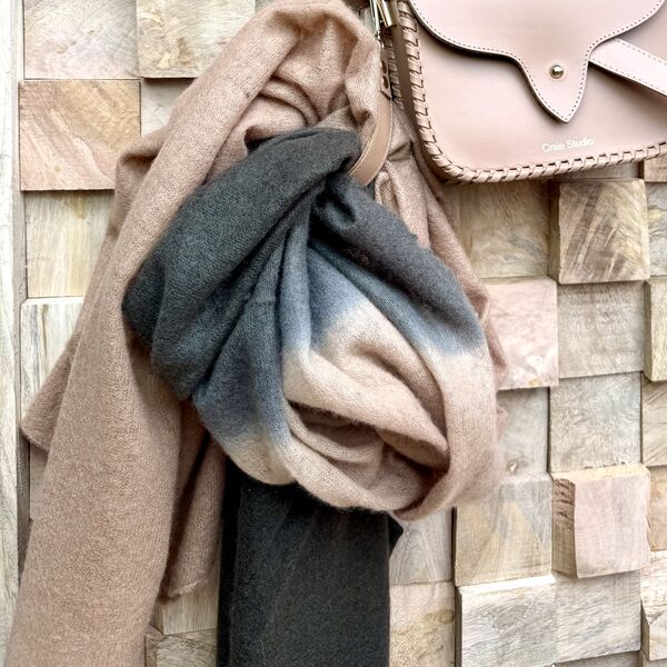 Echarpe Von Goat - Tye and Die Marron/Noir 200x85cm (photo 1/2)