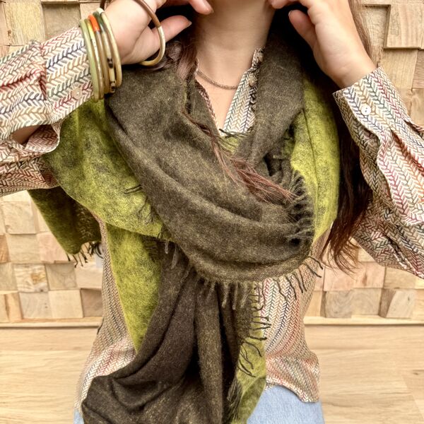 Echarpe Von Goat - Tye and Die Vert 200x85cm (photo 1/3)