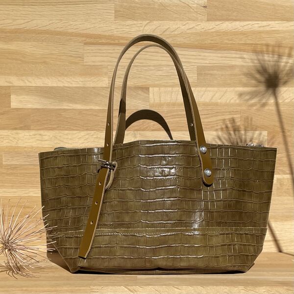 Sac Estellon - Canick Croco Kaki (photo 1/5)
