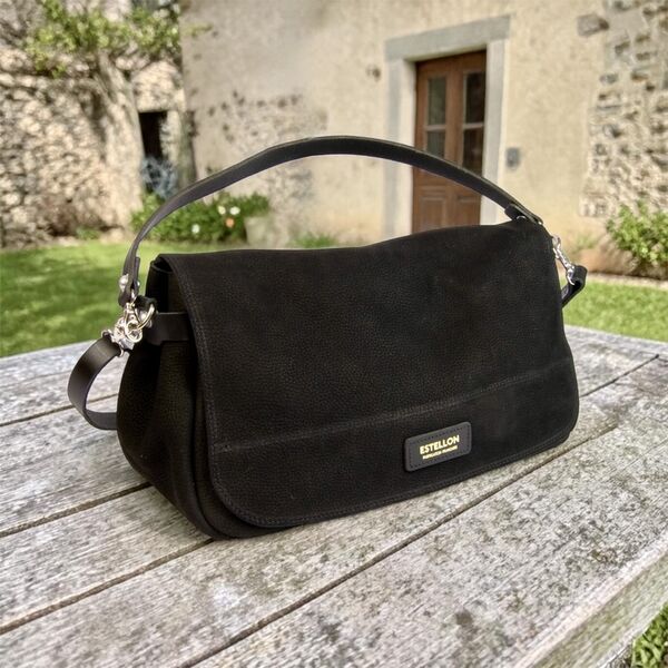 Sac Estellon - Gaston L Nubuck Noir (photo 1/5)